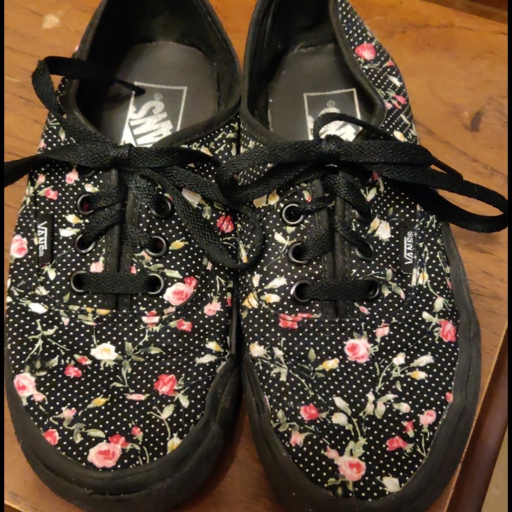 Floral Vans size 6
